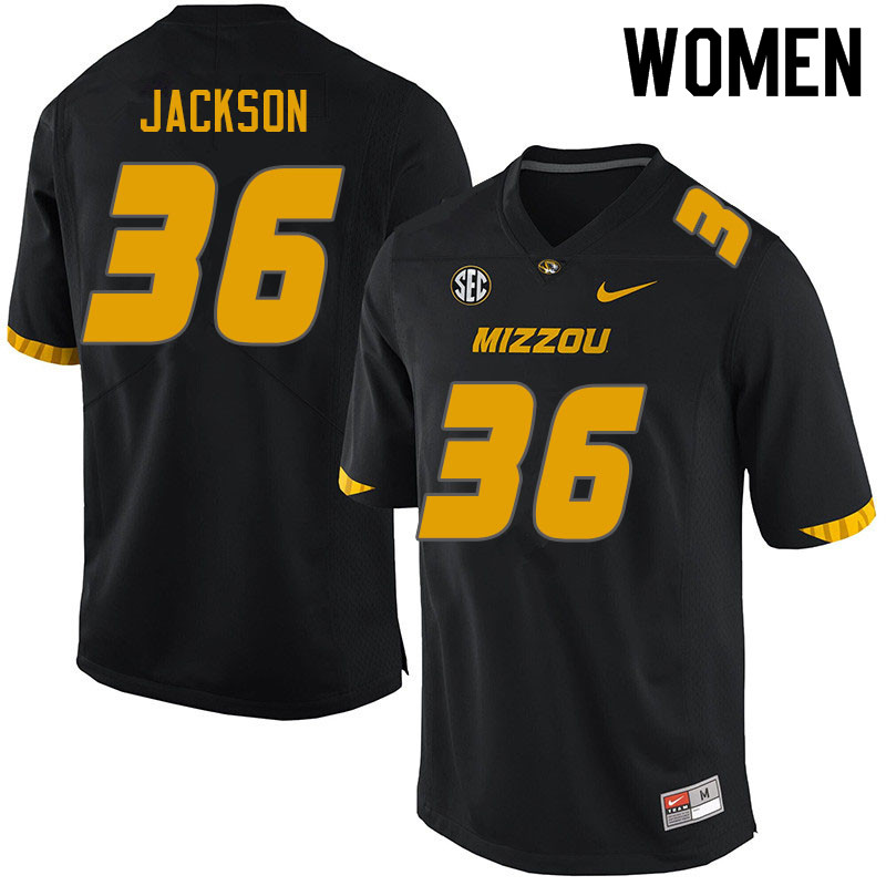Women #36 DJ Jackson Missouri Tigers College Football Jerseys Sale-Black - Click Image to Close